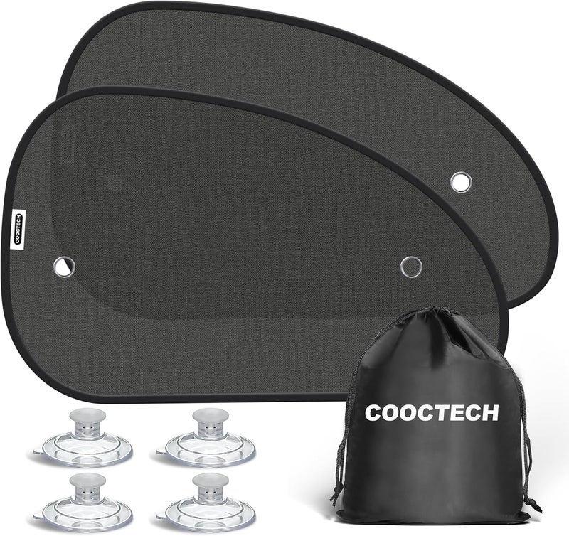 COOCTECH 2025 New Upgrade Car Window Shades for Side Window 25"X15"(2 Pack),Car Window Shade for Baby Suction Cup,Sun Shade Side Window Can Blocks 99.98% UVR - Image 1